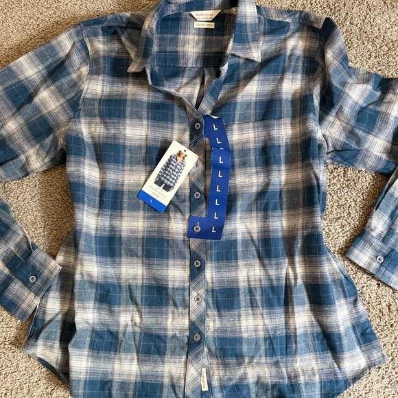 Weatherproof Tops - Weatherproof Blue Checkered Shirt